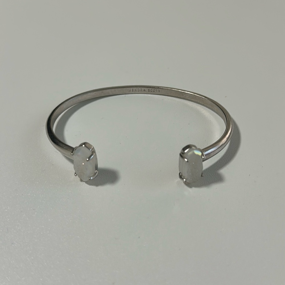 Kendra Scott Silver Iridescent Drusy Elton Bracelet